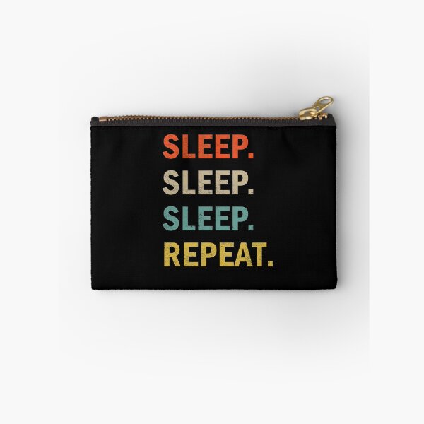 Item preview, sleep repeat funny vintage gift for sleepy somnolent designed and sold by TeeHDesigner.
