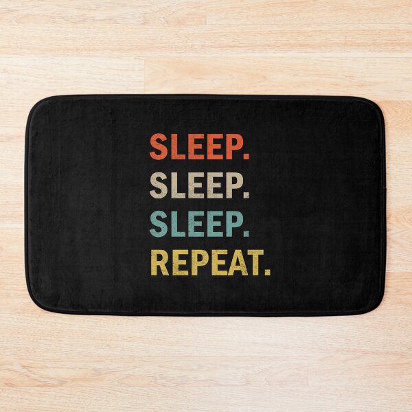 Item preview, sleep repeat funny vintage gift for sleepy somnolent designed and sold by TeeHDesigner.