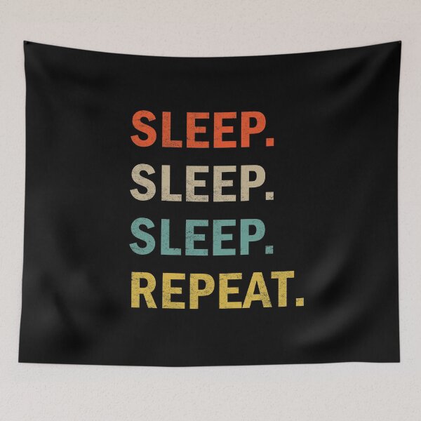 Item preview, sleep repeat funny vintage gift for sleepy somnolent designed and sold by TeeHDesigner.