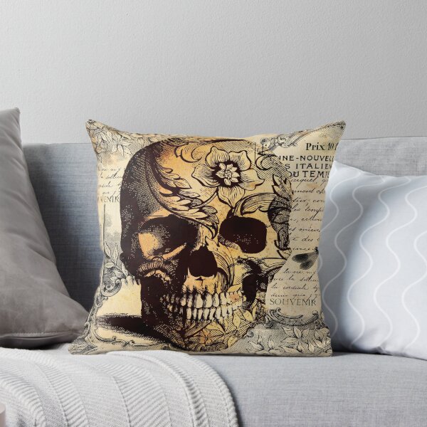 Aperçu de l'œuvre Tatoo skull on floral background créée et vendue par yassineddy.
