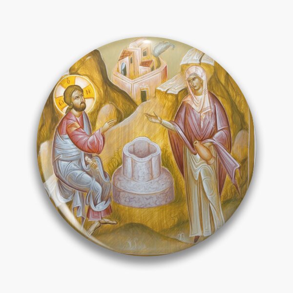 Vista previa del artículo con la obra «Cristo y la mujer samaritana (St Photini)», diseñado y vendido por ikonographics.
