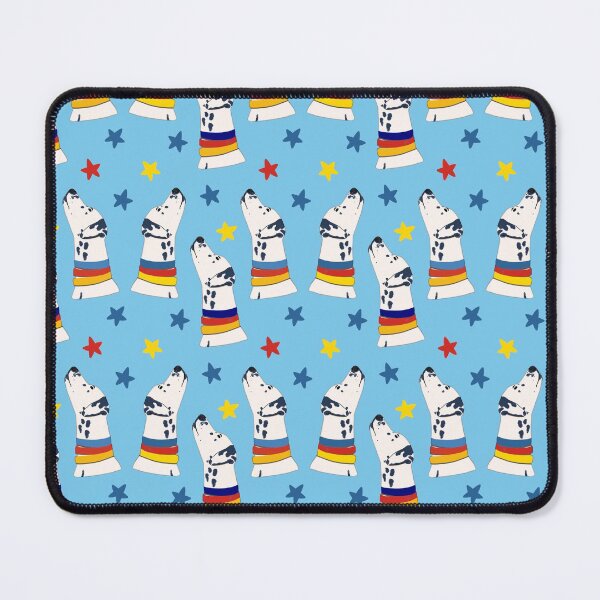 Item preview, Dalmatian Dogs - Cute White and Blue Animal Illustration Pattern designed and sold by TheRainbowRoom.