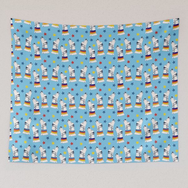 Item preview, Dalmatian Dogs - Cute White and Blue Animal Illustration Pattern designed and sold by TheRainbowRoom.