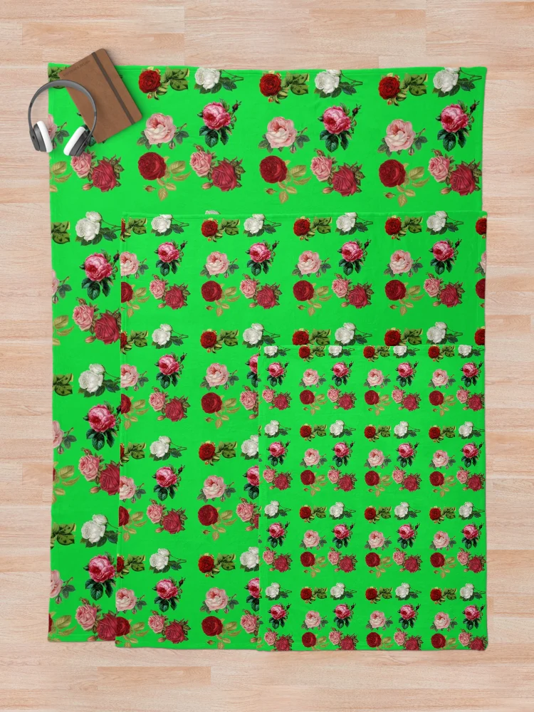 Thumbnail 5 of 6, Throw Blanket, Multicolored  Roses designed and sold by Robert-Store.