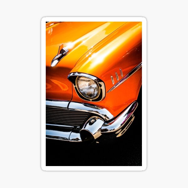 Orange 57 Chevy Sticker