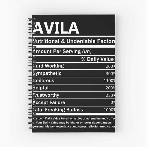 Item preview, Avila Name T Shirt - Avila Nutritional And Undeniable Factors Gift Item Tee designed and sold by artiagasonya.