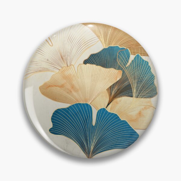Item preview, Abstract Gingko Leaves #blue #gold designed and sold by Harman83.