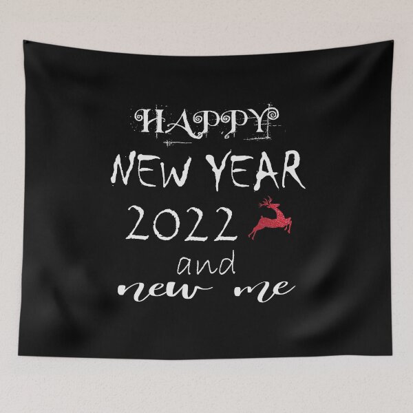 Item preview, Happy New Year and New Me 2022 ( in white ) designed and sold by MORADRIF.