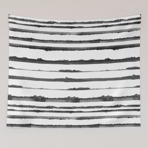 Artikelvorschau, Inverted Black an White Watercolor Stripes entworfen und verkauft von Carolina Diaz.