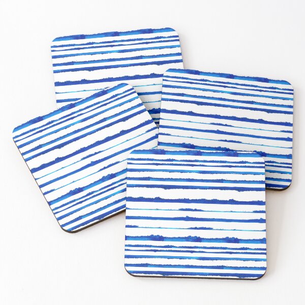 Artikelvorschau, Blue Watercolor Stripes entworfen und verkauft von Carolina Diaz.