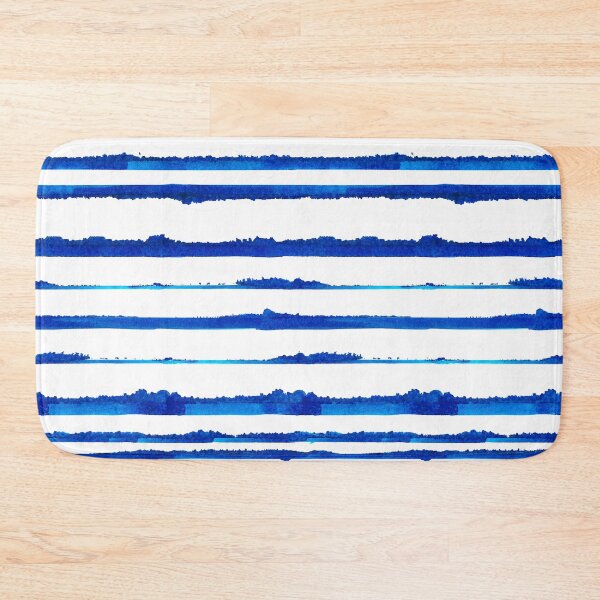 Item preview, Blue Watercolor Stripes designed and sold by Carolina Diaz.