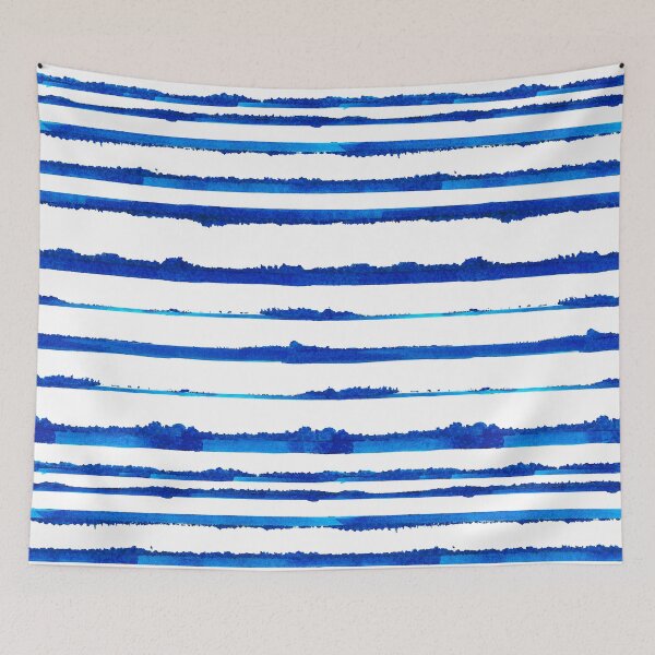 Artikelvorschau, Blue Watercolor Stripes entworfen und verkauft von Carolina Diaz.