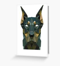 Dobermann Geo Greeting Card