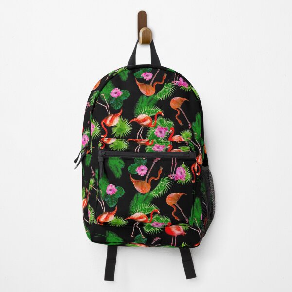 Item preview, Pink Flamingo Tropical Flower Pictures Pattern designed and sold by PinkPandaDesign.