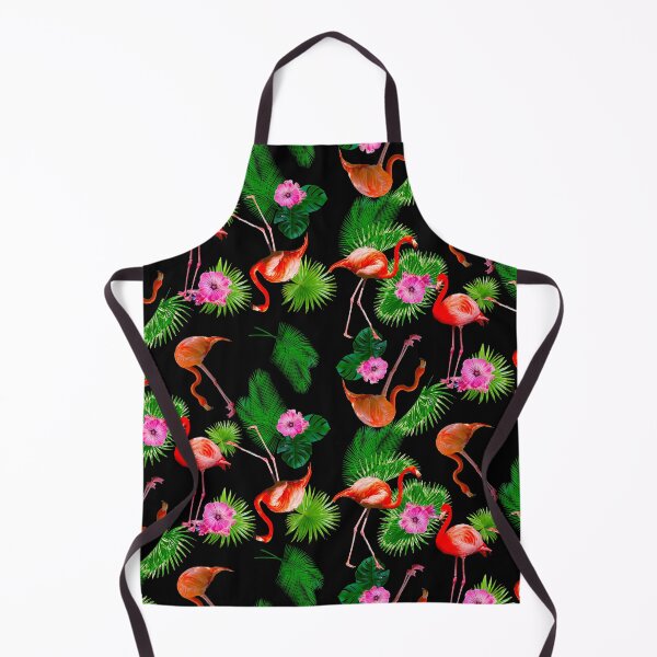 Item preview, Pink Flamingo Tropical Flower Pictures Pattern designed and sold by PinkPandaDesign.