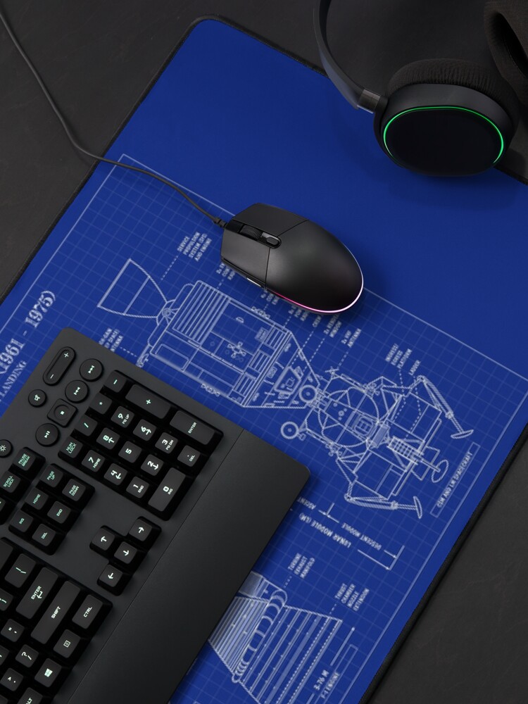 Alternate view of Apollo Program (1961 - 1975) Blueprint Mouse Pad