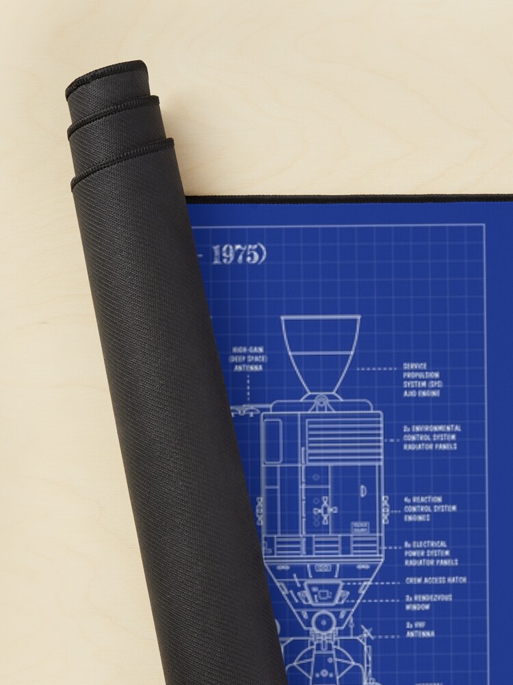 Alternate view of Apollo Program (1961 - 1975) Blueprint Mouse Pad