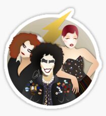 Musicals: The Rocky Horror Picture Show - Magenta, Frank, & Columbia Lineless Design Sticker
