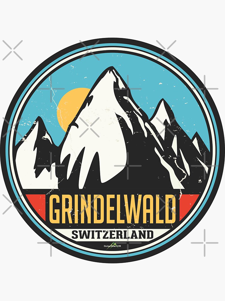 Grindelwald Ski Switzerland Skiing Alps Sticker T-Shirt 02