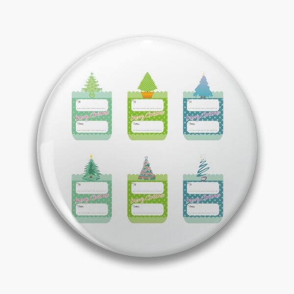 Item preview, Christmas Trees Gift Tags Sticker Pack designed and sold by pixelspantry.
