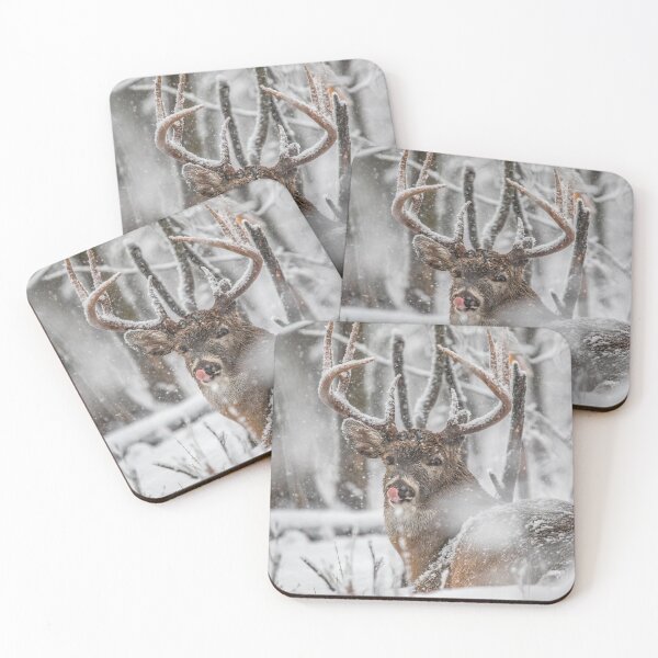 Item preview, Beautiful Wild White Tail Buck Covered in Snow   designed and sold by Vargulich.