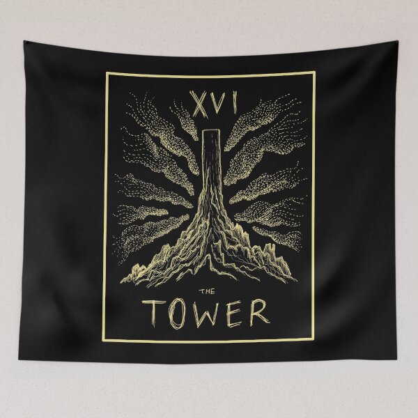Item preview, The Tower XVI Tarot Card designed and sold by Owl-n-bear.