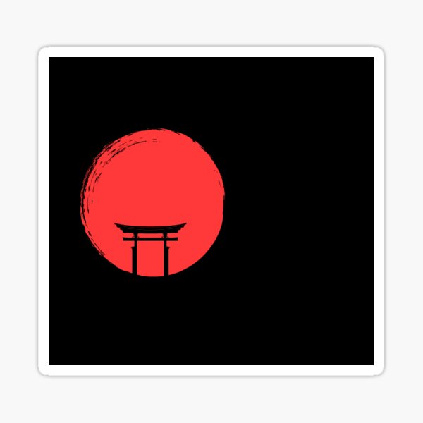 Japan Rising Sun Sticker For Sale By Cecirg Redbubble