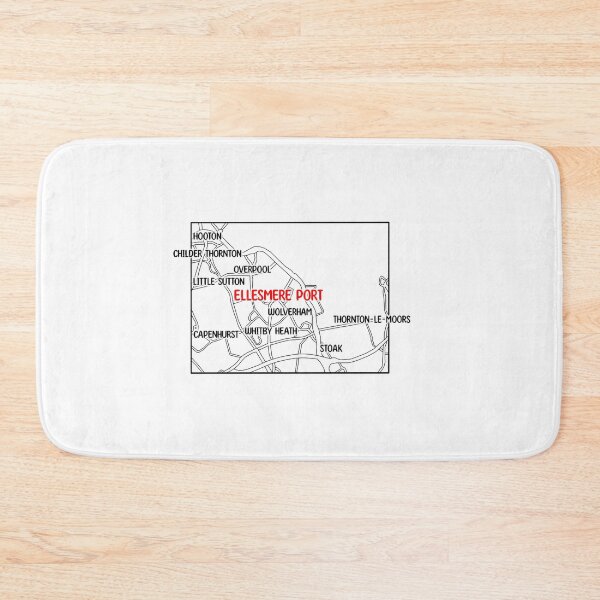 Item preview, Ellesmere Port Map with Labels (Red) designed and sold by edajylix.