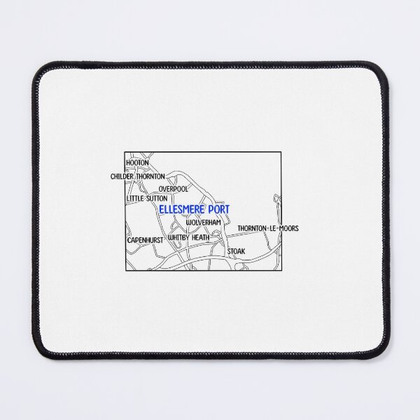 Item preview, Ellesmere Port Map with Labels (Blue) designed and sold by edajylix.