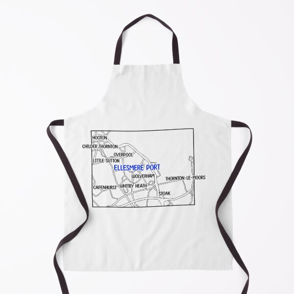Item preview, Ellesmere Port Map with Labels (Blue) designed and sold by edajylix.