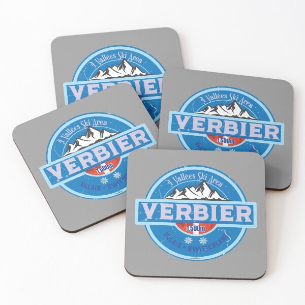 Item preview, Verbier Ski Switzerland Skiing Alps Sticker T-Shirt 02 designed and sold by OuterShellUK.