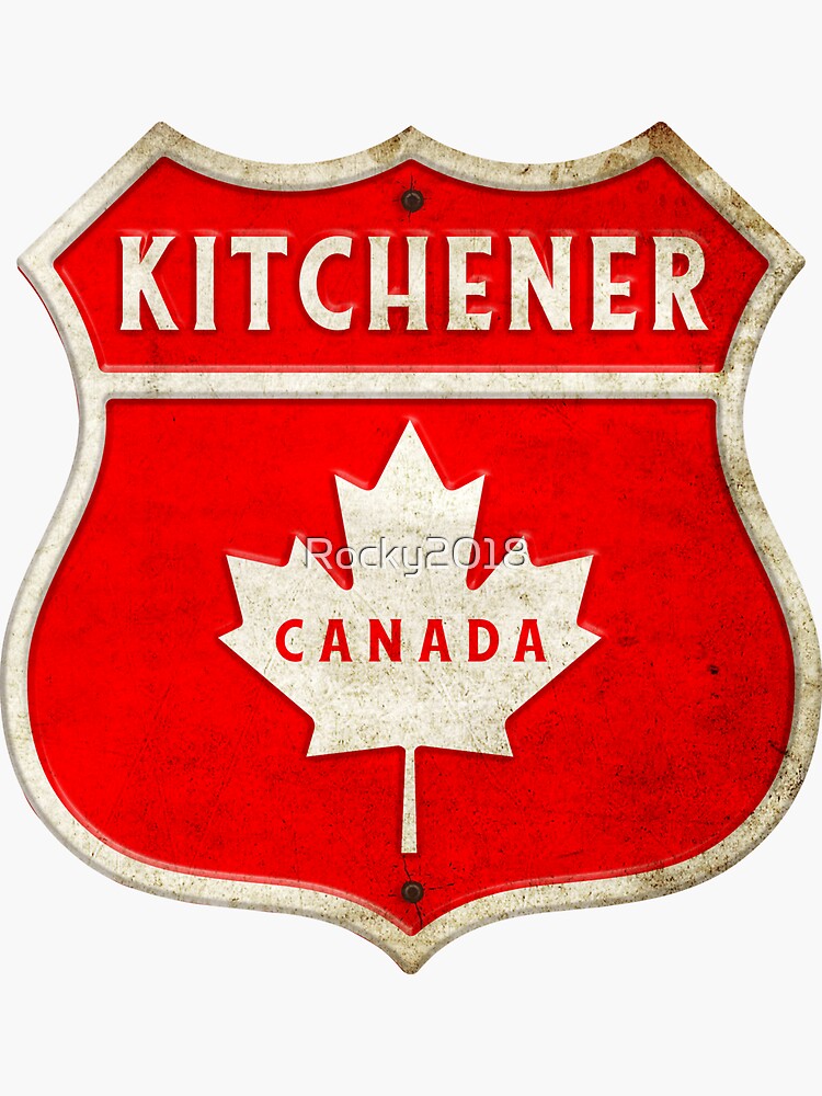 "Kitchener Canada Crest Flag Design" Sticker for Sale by Rocky2018
