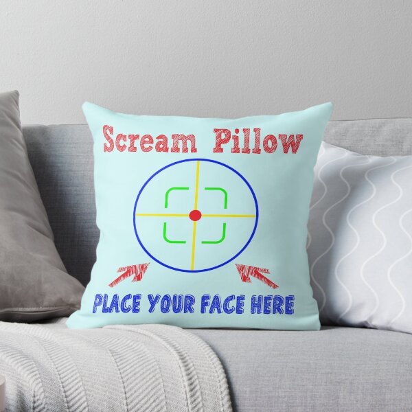 Scream Pillow - Placez votre visage ici - Oreiller thérapeutique Coussin
