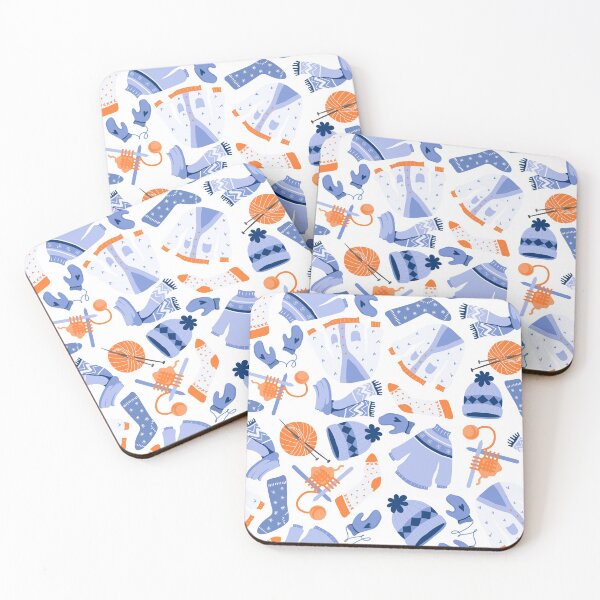 Item preview, Knitting sticker pack: I love Knitting pattern designed and sold by KlaraMacinka.