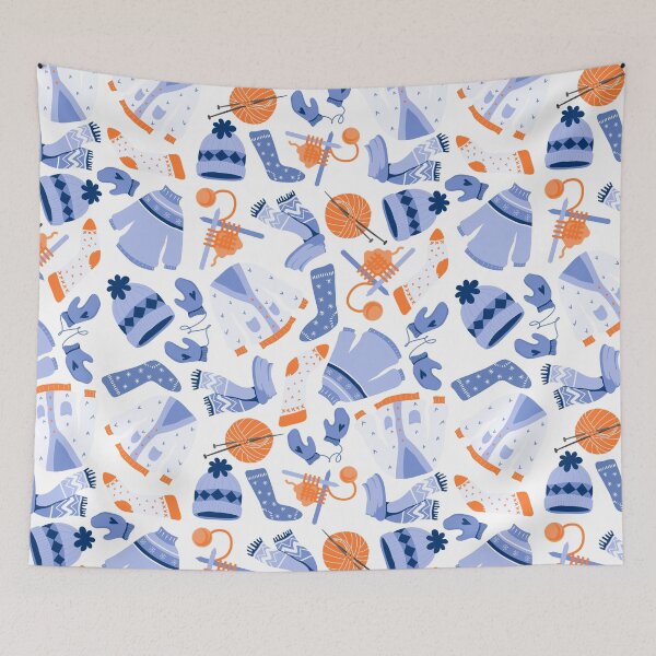 Item preview, Knitting sticker pack: I love Knitting pattern designed and sold by KlaraMacinka.