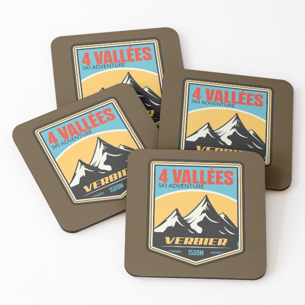 Item preview, Verbier Ski Switzerland Skiing Alps Sticker T-Shirt 03 designed and sold by OuterShellUK.