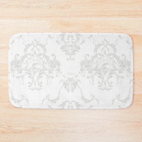 Artikelvorschau, Off White and White Damask Scroll Baroque Pattern Pairs Dulux 2022 Popular Colour Letters Unread - Color Trends entworfen und verkauft von ColorOfTheYears.