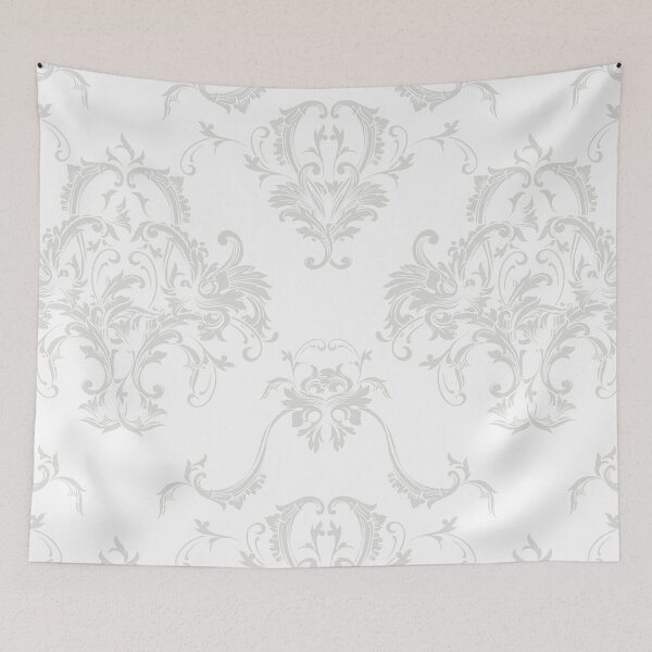 Aperçu de l'œuvre Off White and White Damask Scroll Baroque Pattern Pairs Dulux 2022 Popular Colour Letters Unread - Color Trends créée et vendue par ColorOfTheYears.
