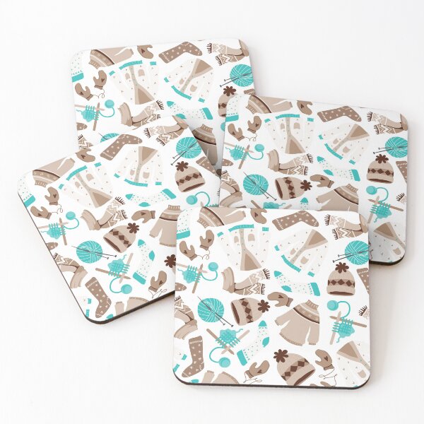 Item preview, Knitting sticker pack: I love Knitting pattern designed and sold by KlaraMacinka.