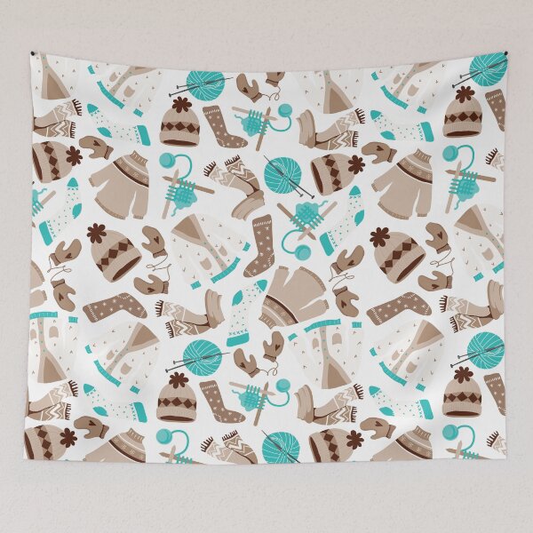 Item preview, Knitting sticker pack: I love Knitting pattern designed and sold by KlaraMacinka.