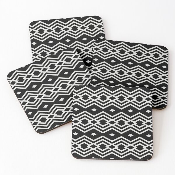 Item preview, Black and Off White Stripe Diamond Pattern Pairs Dulux 2022 Popular Colour Letters Unread - Color Trends designed and sold by ColorOfTheYears.