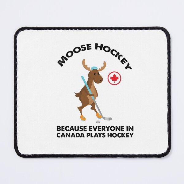 Item preview, Moose Playing Hockey, Canadians Love Hockey designed and sold by SportyDogShop.