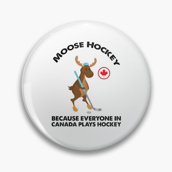 Item preview, Moose Playing Hockey, Canadians Love Hockey designed and sold by SportyDogShop.