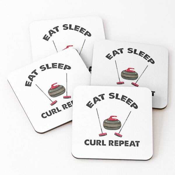 Artikelvorschau, Eat Sleep Curl Repeat, Curling ist cool entworfen und verkauft von SportyDogShop.