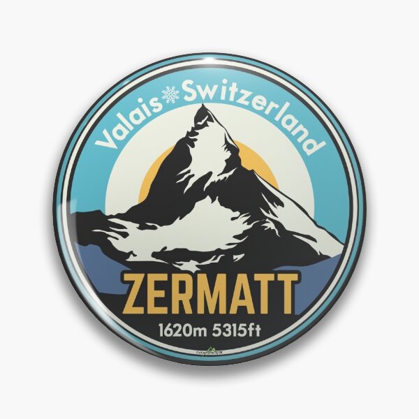 Item preview, Zermatt Ski Switzerland Skiing Alps Sticker T-Shirt 02 designed and sold by OuterShellUK.