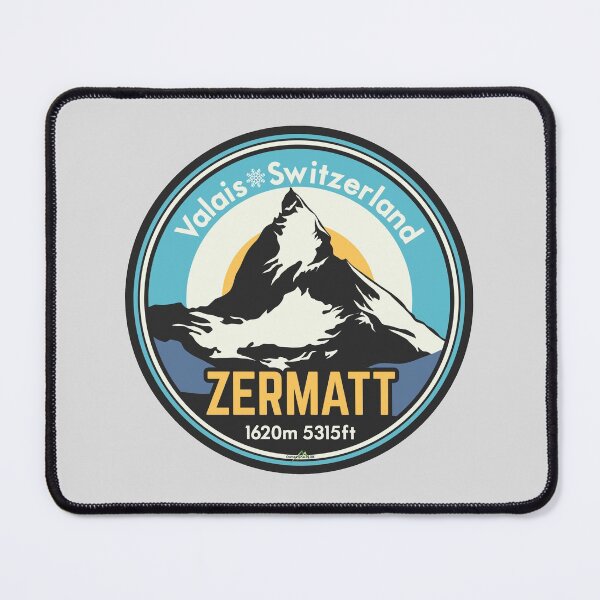 Item preview, Zermatt Ski Switzerland Skiing Alps Sticker T-Shirt 02 designed and sold by OuterShellUK.