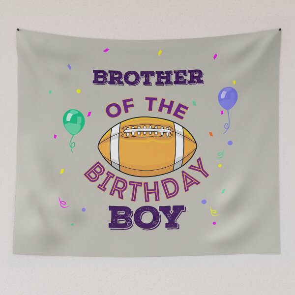 Item preview, Brother of the American football birthday boy, dark text, footballer brother,  sport, american football lover designed and sold by SGS-.