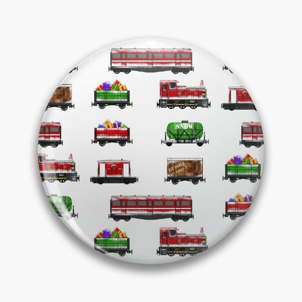 Item preview, Christmas 2021 Diesel Train Magnet Sticker Pack Pattern designed and sold by doodlerob.