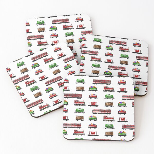 Item preview, Christmas 2021 Diesel Train Magnet Sticker Pack Pattern designed and sold by doodlerob.