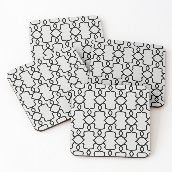 Item preview, Black and Off White Ornamental Shape Pattern 4 Pairs Dulux 2022 Popular Colour Letters Unread - Color Trends designed and sold by ColorOfTheYears.
